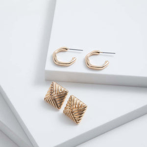 Set Aros Sable Dorado i-D