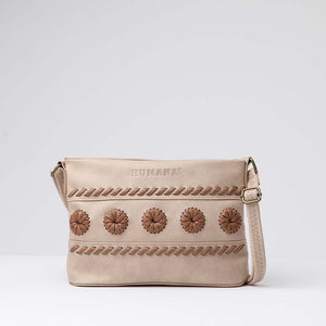 Cartera Cruzada Flower Beige Humana