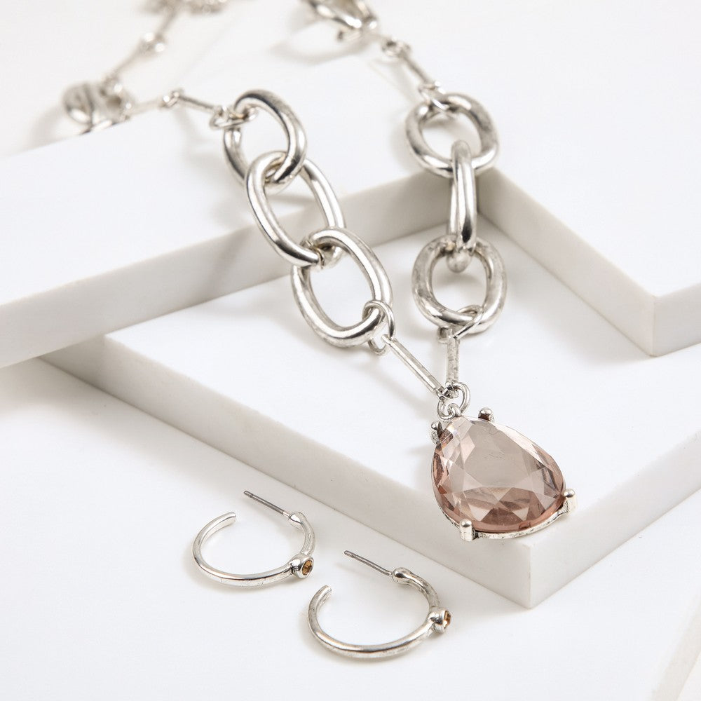 Set De Collar Hyn Plateado Humana