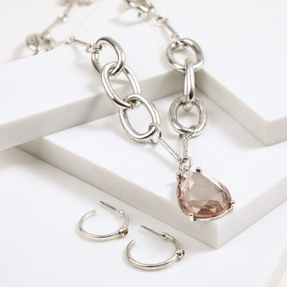 Set De Collar Hyn Plateado Humana