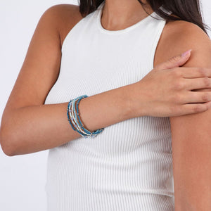 Set De 5 Pulseras Azul Humana