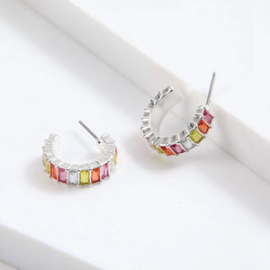 Aros Argollas Thea Plateado I-D