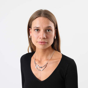 Collar Corto Icon Plateado Humana