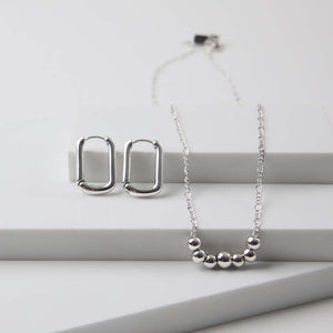 Collar Set Chain Plateado Humana