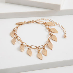 Pulsera Blanda Leaf Dorado Humana