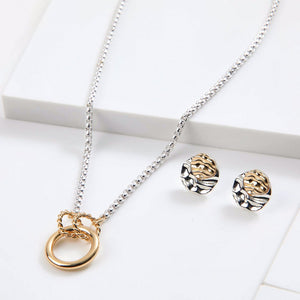Set De Collar Yara Dorado I-D