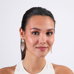 Aros Largo Triángulo Dorado Humana