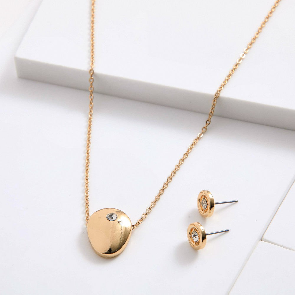 Set De Collar Virna Dorado I-D