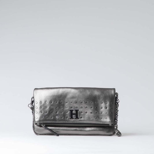 Cartera Cruzada Folded Silver Humana