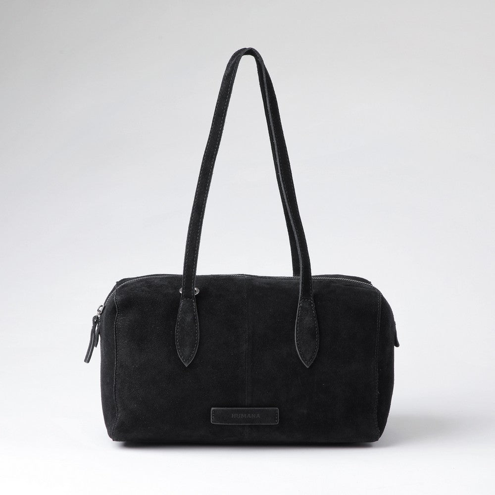 Cartera Hombro Gala Black Suede Humana