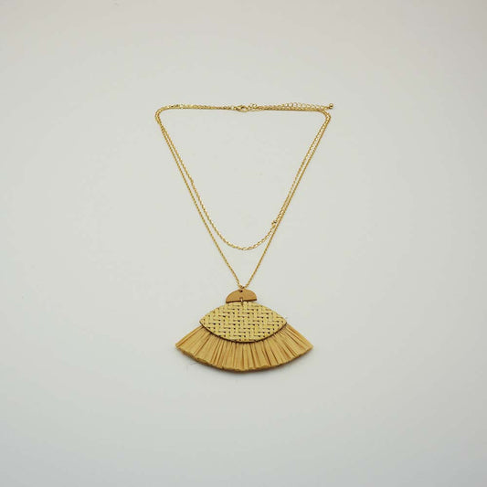 Collar Largo Trama Dorado Tatienne