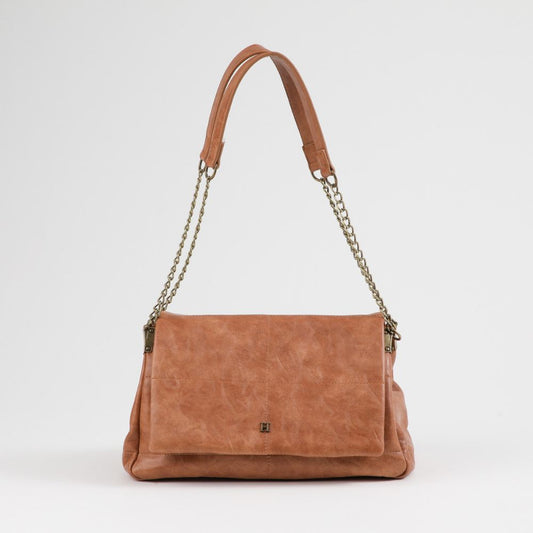 Cartera Bandolera Anika Ecocuero Camel Humana