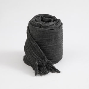 Pañuelo Liso Alesia Fleco Gris Tatienne