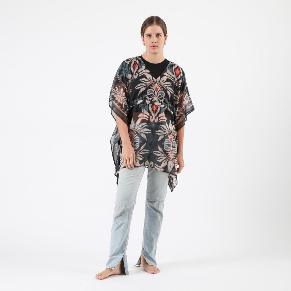 Kimono Paisley Negro Tatienne