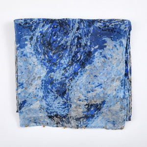 Pañuelo Estampado Amapola Blue I-D
