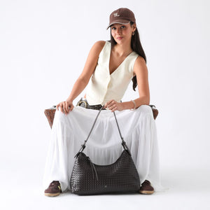 Cartera Bandolera Iris Ecocuero Café Humana