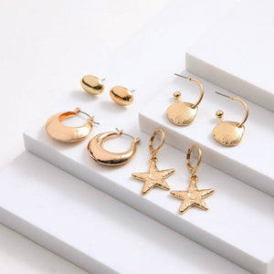 Set De Aros Salma Dorado I-D