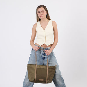 Cartera Tote Daira Verde olivo Humana