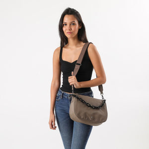 Cartera Cruzada Alcira Taupe Humana