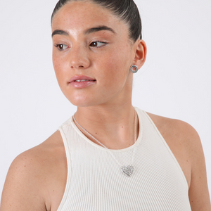 Set de aros y collar Cris Plateado ID