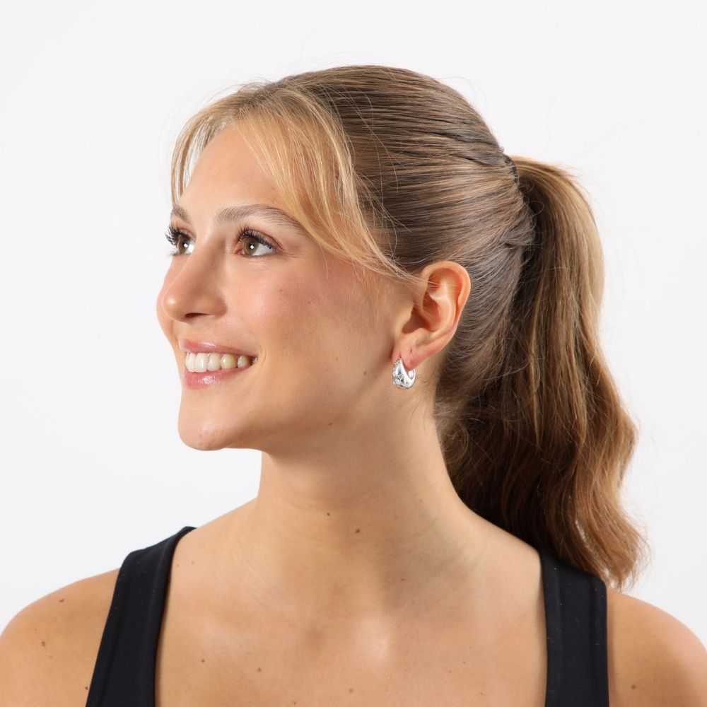 Aros Argolla Mindoro Plateado Tatienne