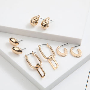 Set de 4 aros Altaira Dorado ID