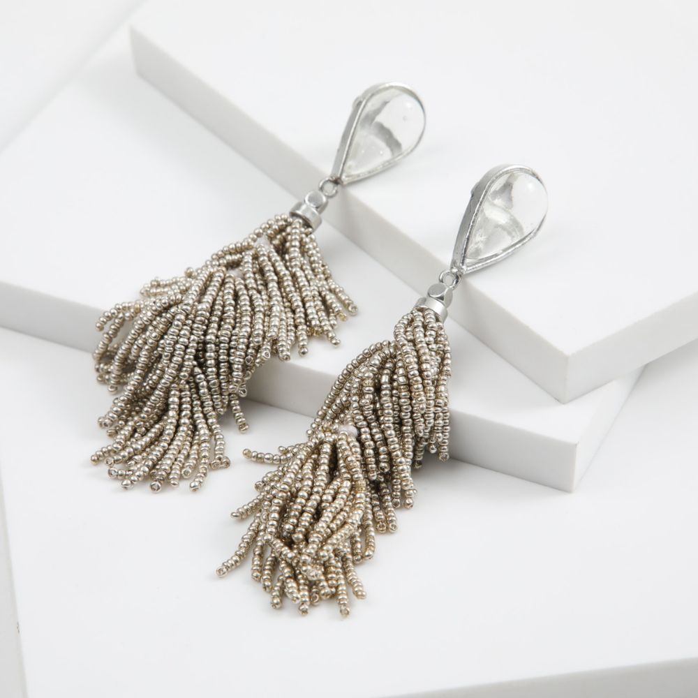 Aros Largo Novara Plateado Tatienne