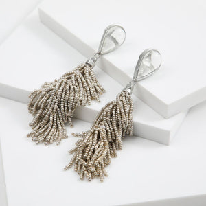 Aros Largo Novara Plateado Tatienne