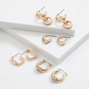 Set de 4 argollas Duna Dorado ID