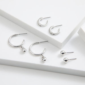 Set de 3 aros Vera Plateado ID