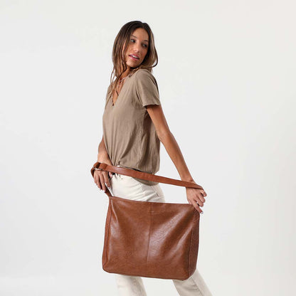 Cartera Hombro Café Warm i-D