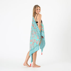 Toalla Reversible Floral Calipso Tatienne