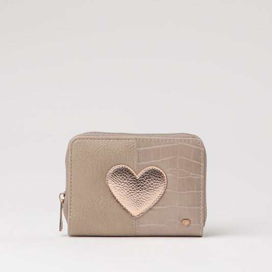 Billetera Mediana Heart Beige i-D