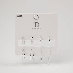 Aros Set Jessie Plateado i-D