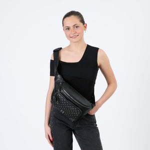 Banano Cleia Ecocuero Tachas Negro Humana