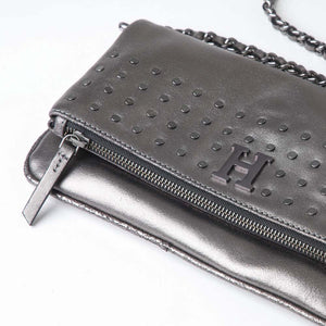 Cartera Cruzada Folded Silver Humana
