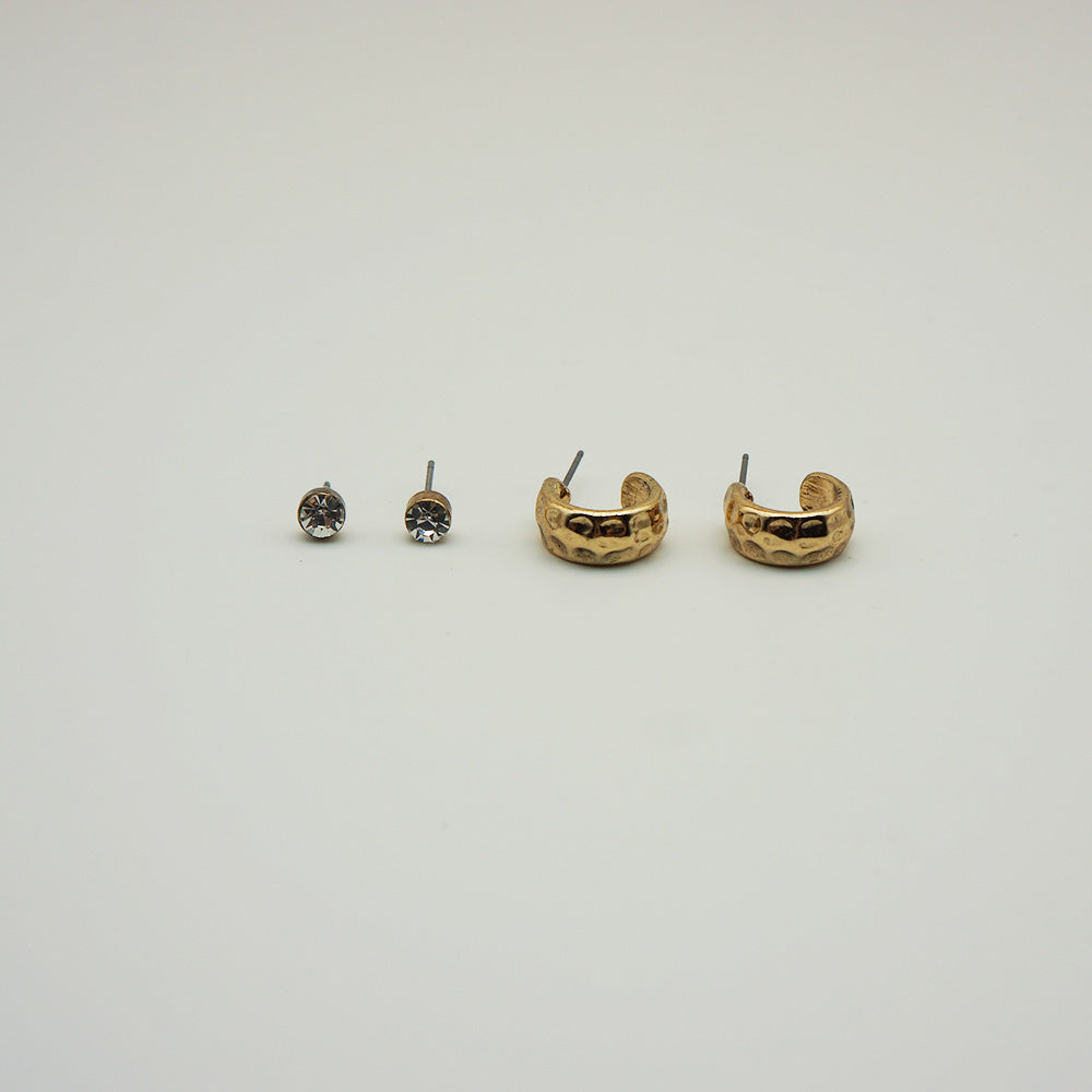 Aros Set Plain Dorado Tatienne