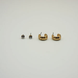 Aros Set Plain Dorado Tatienne