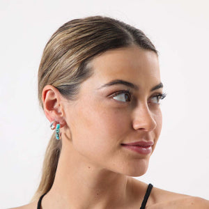 Set Aros Nieve Plateados Tatienne