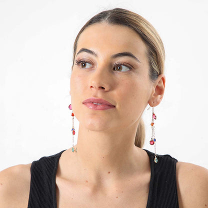 Aros Largo Iris Plateados i-D