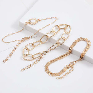 Set Tobilleras Ripoli Dorado Humana