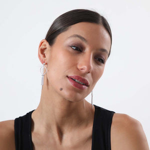 Aros Largo Patti Plateado i-D