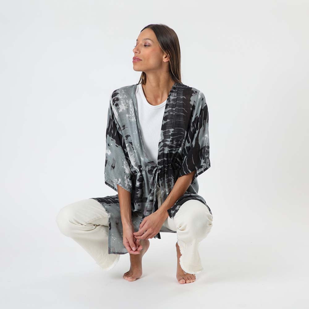 Kimono Waves Gris Humana