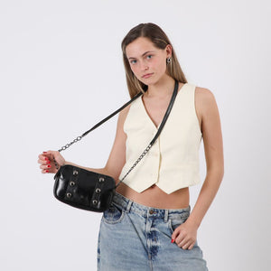 Cartera Bandolera Elsa Ecocuero con tachas Humana