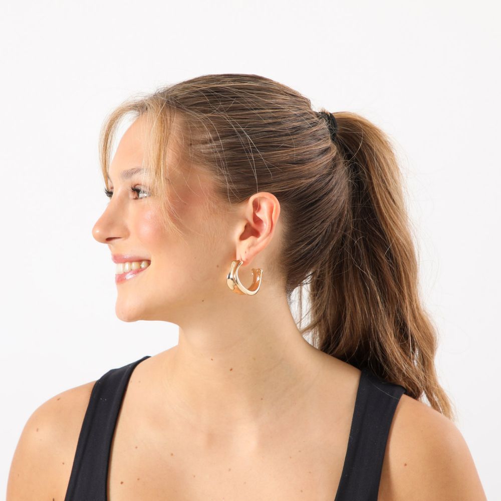 Aros Argollas Apricot Crush 21 Dorado Tatienne