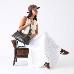 Cartera Bandolera Iris Ecocuero Café Humana