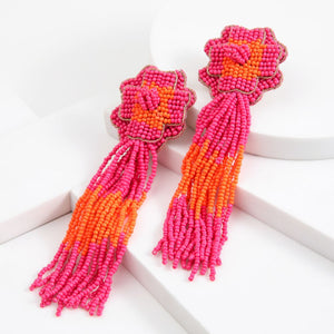 Aros Fiesta Flor Rosado Humana