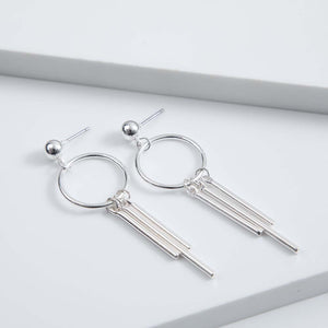 Aros Largo Patti Plateado i-D