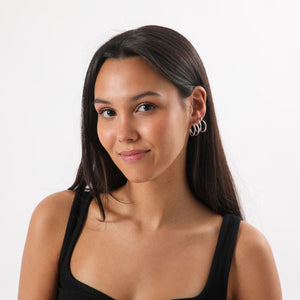 Aros Set Mila Plateado i-D