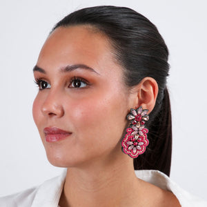 Aros Fiesta Flores Rosado Tatienne